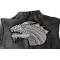 Dragon Patch Large with Yellow Eyes Dragon Patch, Large Animal Patches for Jackets shown on leather vest
