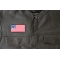 Betsy Ross American Flag Patch Betsy Ross American Flag Patch - 3.5x1.8 inch - Embroidered Iron on Patch shown on leather vest