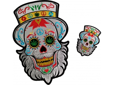 Clown Sugar Skull Patches Small and Large Set