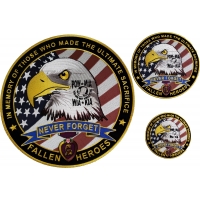 Fallen Heroes Patches Small Medium and Large Set of 3 Patches