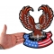 Patriotic Eagle US Flag Pistons Large Biker Patch Patch American Flag Eagle on Pistons Patch, Large Eagle Patches for Jackets shown on hand for size comparison