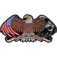 All Gave Some and Some Gave All POW MIA Eagle Large Back Patch