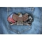 All Gave Some and Some Gave All POW MIA Eagle Patch shown on jeans
