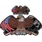 POW MIA Eagle Patch Set of Small and Large Iron on Patches