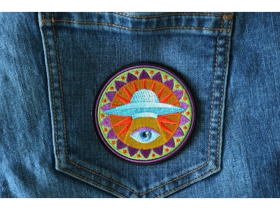 Spiritual Eye UFO Iron on Patch