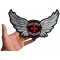Jesus Christ Lord and Savior Wings Large Christian Back Patch Jesus Christ Lord and Savior Patch, Large Christian Back Patches shown on hand for size comparison