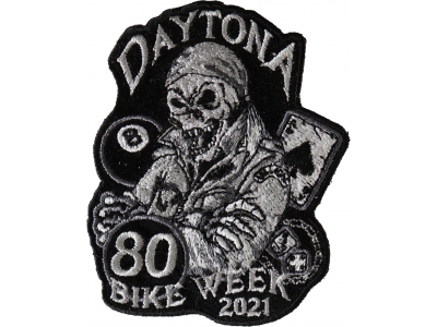 Daytona Bike Week 2021 Patch 80th Black White