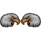 Eagle Patch Set Iron on Left and Right Small