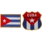 Cuban Flag and Shield Combo Patch Set