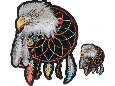 Dreamcatcher with Eagle Small and Large Patch Set Combo