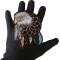 Eagle Patch, Small Embroidered Iron on Patches shown on hand for size comparison