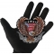 Patriotic Biker Eagle Embroidered Patch Patriotic Biker Eagle Patch Iron on Applique for Vests and Jackets shown on hand for size comparison