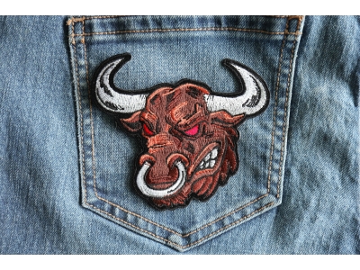 Angry Bull Iron on Patch