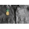 Pineapple Patch Pineapple Patch - 2x3.5 inch - Embroidered Iron on Patch shown on leather vest