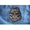 Cigar Gorilla Patch with Skull Headwrap Cigar Smoking Gorilla Patch with Skull Headwrap shown on jeans