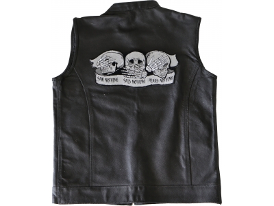 Heard Nothing Saw Nothing Said Nothing Large Skulls Patch