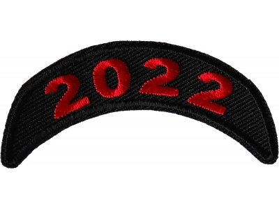2022 Red Upper Rocker Year Patch