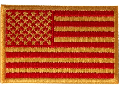 Red and Yellow US Flag Patch
