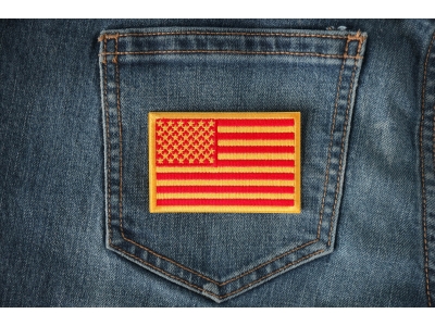 Red and Yellow US Flag Patch