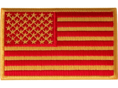 US Flag Patch Red Yellow Marine Colors