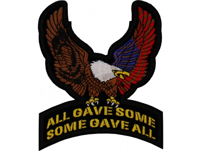 Us POW MIA Upwing Eagle Rocker Small Patch | US POW MIA Military Veteran Patches