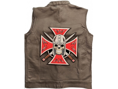 Maltese Cross Skull Knight Patch