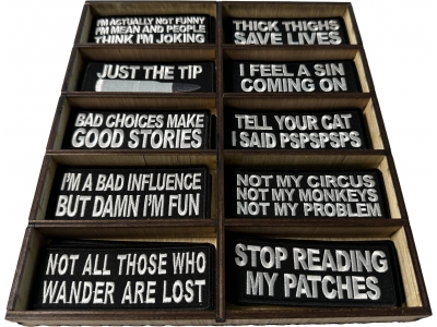 Wooden Patch Display Box