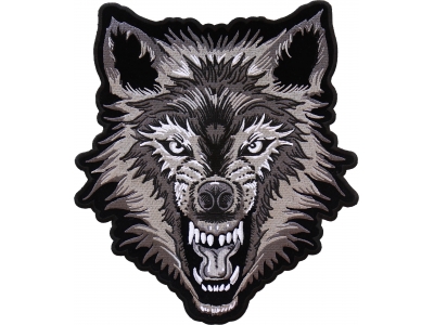 Snarling Wolf Large Back Patch