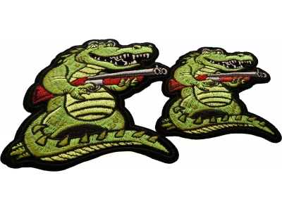 Alligator with Shotgun Patches Set of 2