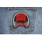 Music Junkie Patch shown on jeans