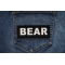 Bear Patch shown on jeans