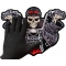 Skeleton Rider FAFO Patch, Large Skull Patches for Biker Jackets shown on hand for size comparison