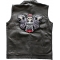 Motorcycle Jacket/Vest Embroidered Biker Patch - Skeleton Rider FAFO Patch shown on leather vest