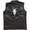 Skull Spider Patch, Large Animal Patches for Jackets shown on leather vest