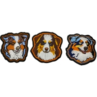 Australian Shepherd Patches, Sew or Iron on Patch for Bags and Jackets