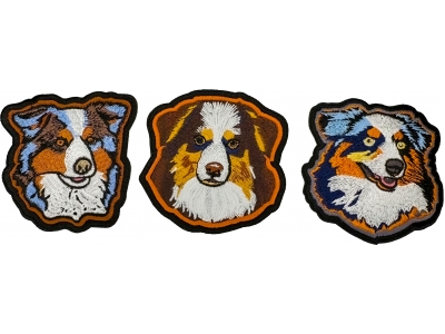 Australian Shepherd Patches, Sew or Iron on Patch for Bags and Jackets