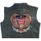 American Flag Eagle Patch, Large Eagle Patches for Jackets shown on leather vest