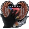 American Flag Eagle Patch, Large Eagle Patches for Jackets shown on hand for size comparison