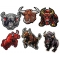 Bull Patches, Embroidered Iron on or Sew on Patch for Back Packs and Jackets