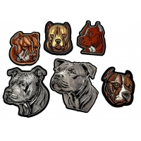 Pitbul Patches, Embroidered Sew or Iron on to Bags and Jackets