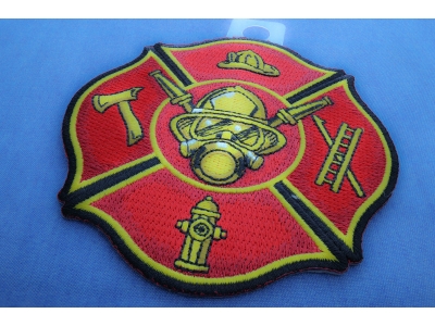 Fire Fighter Axe Ladder Hydrant Cap Patch | Embroidered Patches