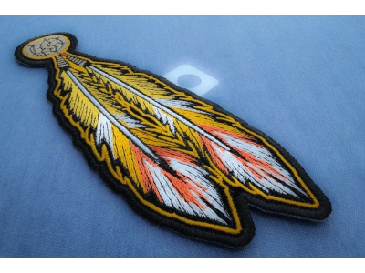Orange Feathers Patch | Embroidered Patches