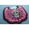 Pink Angel Wings Skull Patch diagonal view