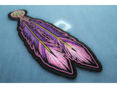Pink Purple Feathers Patch | Embroidered Patches