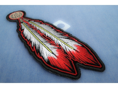 Red White Feathers Patch | Embroidered Patches