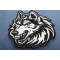 Tribal Wolf Decal Patch diagonal view