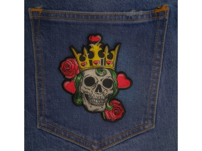Hearts Queen Skull Patch