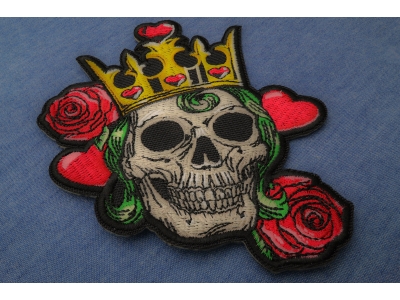 Hearts Queen Skull Patch