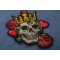 Hearts Queen Skull Patch diagonal view