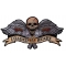Loaded and Ready Skull Wings Guns Large Back Patch